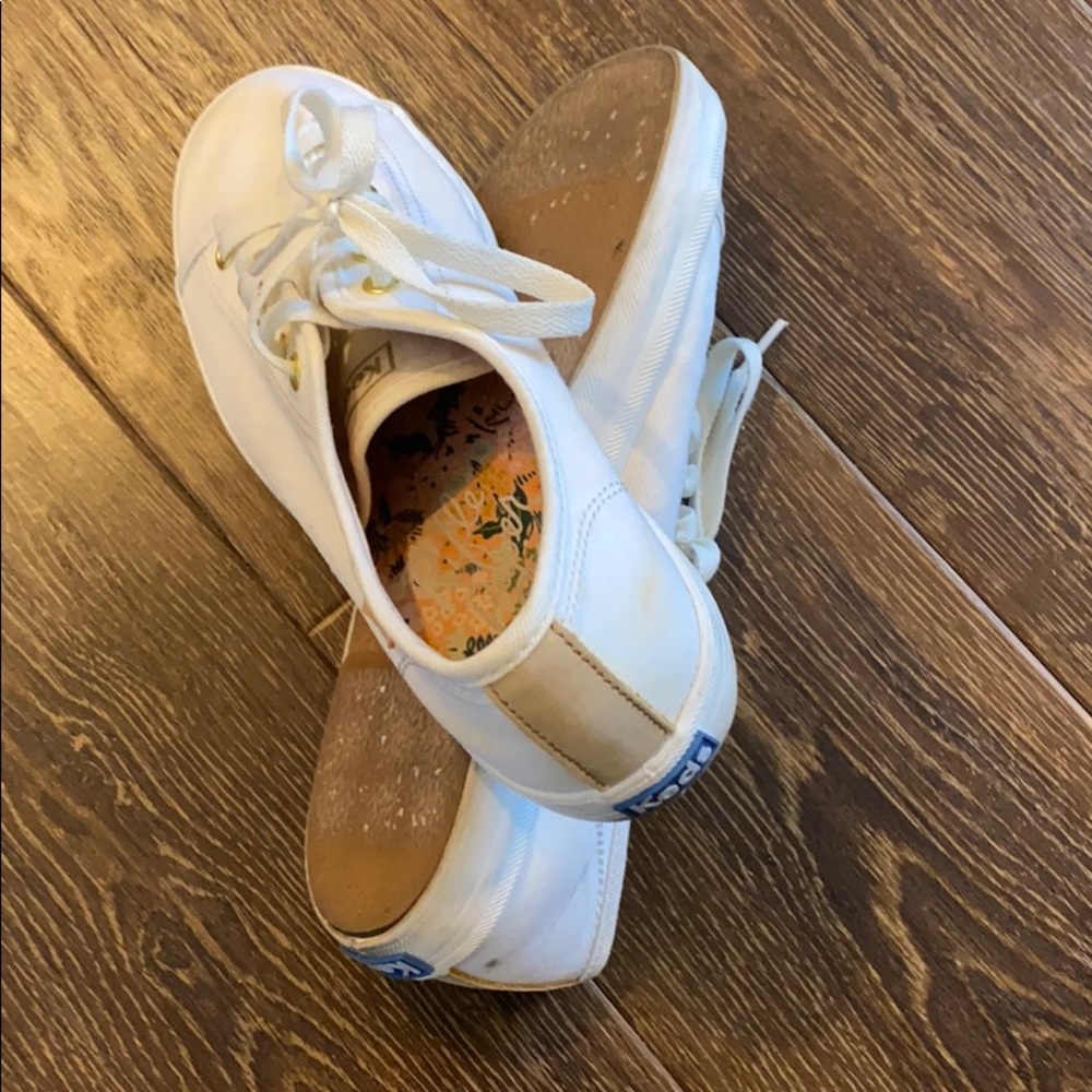 COPY - Rifle paper co x Keds tennis off white sho…